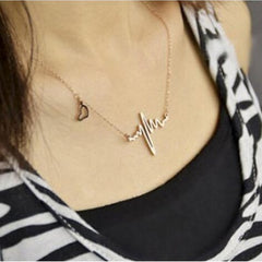 Heart Necklace Clavicle Choker Pendant