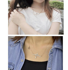 Heart Necklace Clavicle Choker Pendant