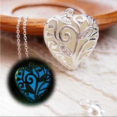 Hollow Glowing Stone Pendant Necklace