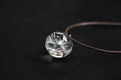 Crystal Glass Ball Dandelion Necklace