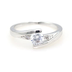 Women Crystal Zircon CZ Diamond Ring