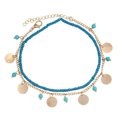 Summer Turquoise Beads Anklet