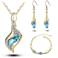 Austrian Crystal Drop Jewelry Set