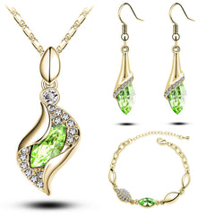 Austrian Crystal Drop Jewelry Set