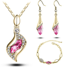 Austrian Crystal Drop Jewelry Set