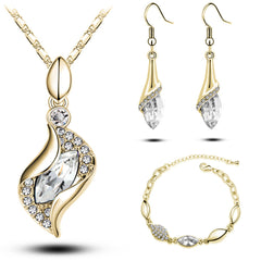 Austrian Crystal Drop Jewelry Set