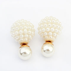 Double Side Imitation pearl Earring