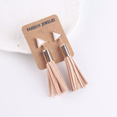 Vintage Triangle Tassel Drop Earrings