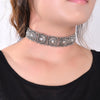 Boho Collar Choker Silver Necklace