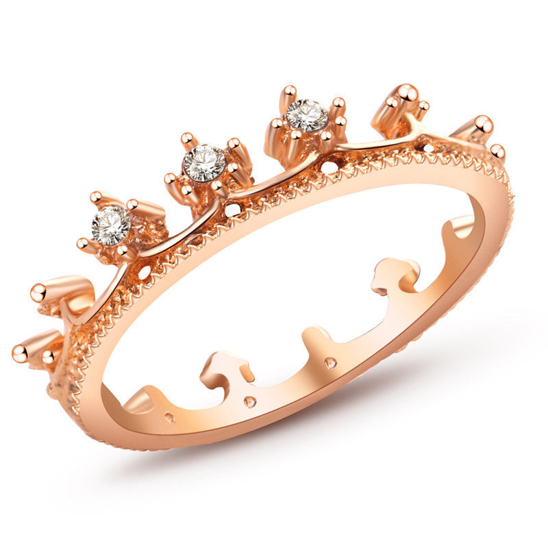 Fashion Flash Drill Crown Ring