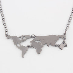 World Map Pendant Necklace