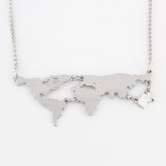 World Map Pendant Necklace