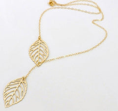 Multi-layer Leaf Pendants Necklace Chain