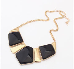 Big Imitation Gem Stone Necklace